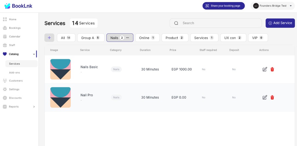 Service & Product Add-on Catalogue